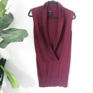 Ann Taylor Sweater Dress Maroon
